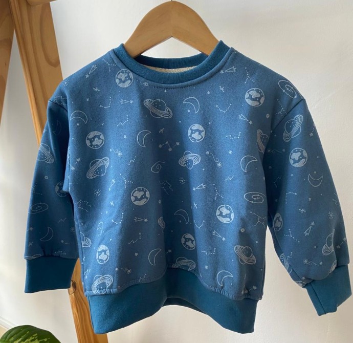 BUZO BEBE PLANETAS AZUL 